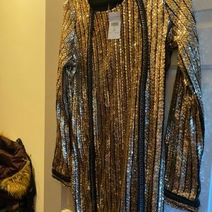 NWT FASHION NOVA MILAN SEQUIN GOLD DRESS 2XL
